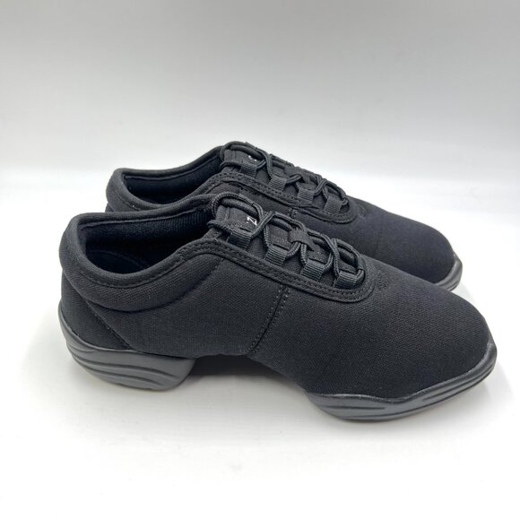 Capezio Women's DS03 Black Canvas Dansneakers Dance Sneakers Shoes Size 6.5 - Picture 1 of 11